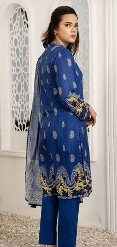 3PC Printed Lawn Unstitched Suit